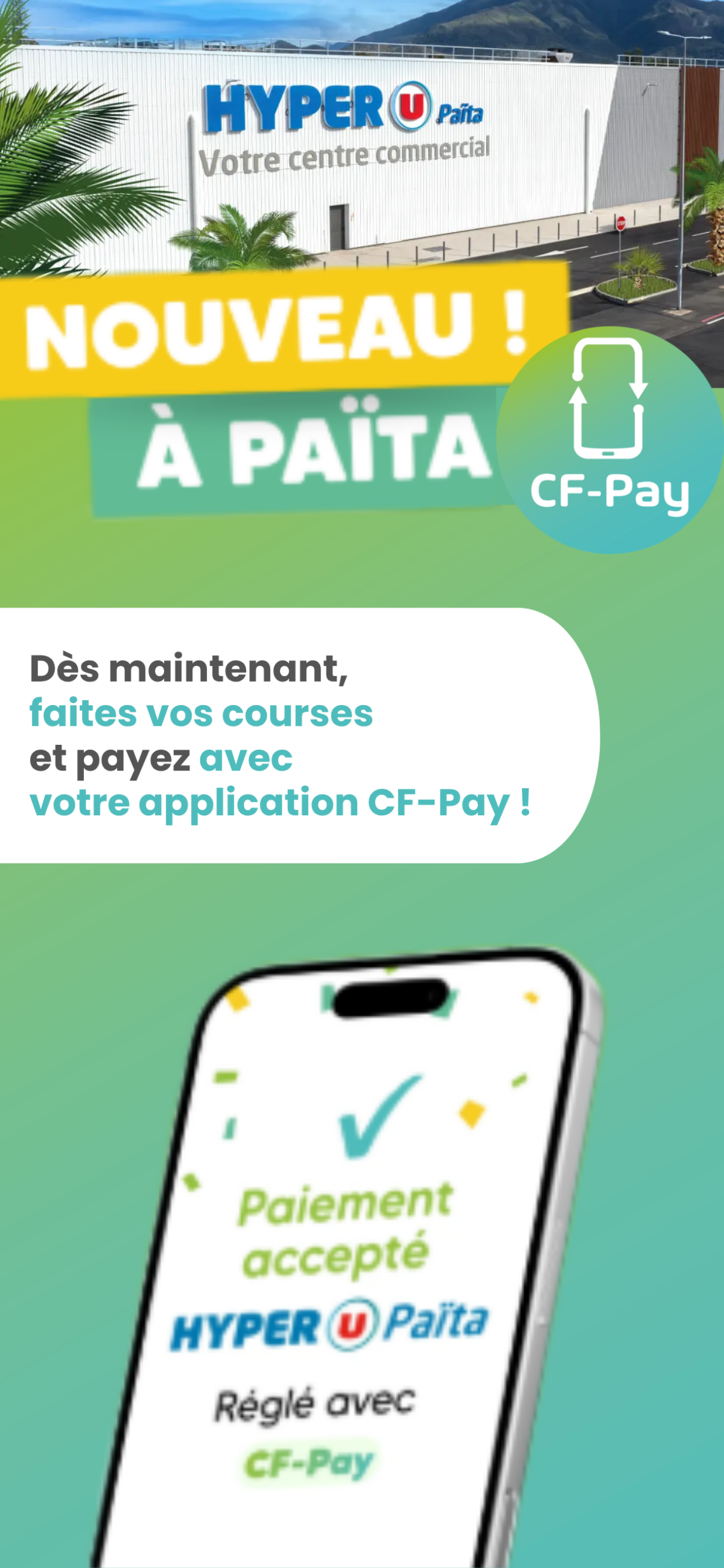Image intranet CF-Pay à l'Hyper U de Païta